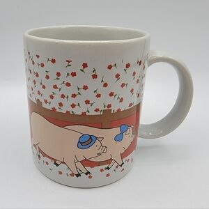 Vintage Anthropomorphic Pig Family Kitsch Ceramic Coffee Mug Japan